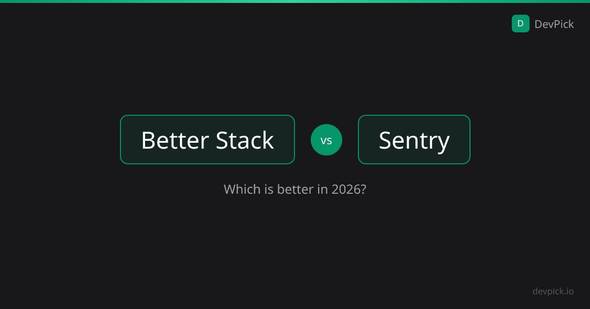 Better Stack vs Sentry: Which is Better in 2026? | DevPick